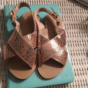CREWCUTS gold sandal